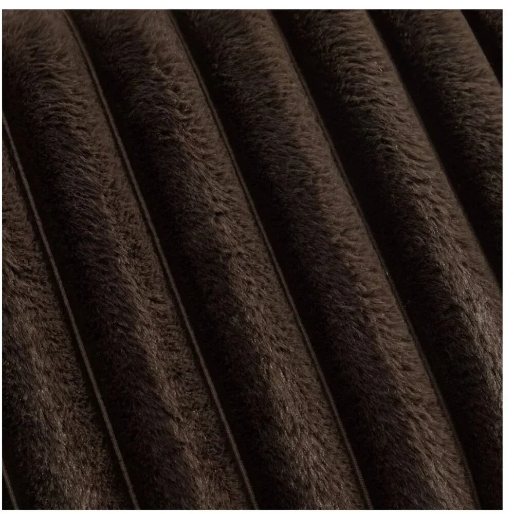 Hallmart Collectibles Embry 3-Piece Queen Comforter Set - Brown Channel Faux Fur